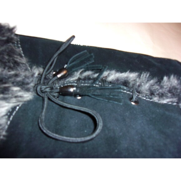 Sporto Knee High Leather Boots Sz. 8 Woven Sides Patent Accents Rubber Sole - Picture 9 of 9